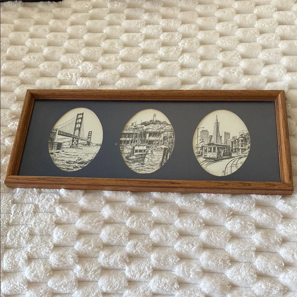 Elegant Brown Framed Cityscape Wall Art!